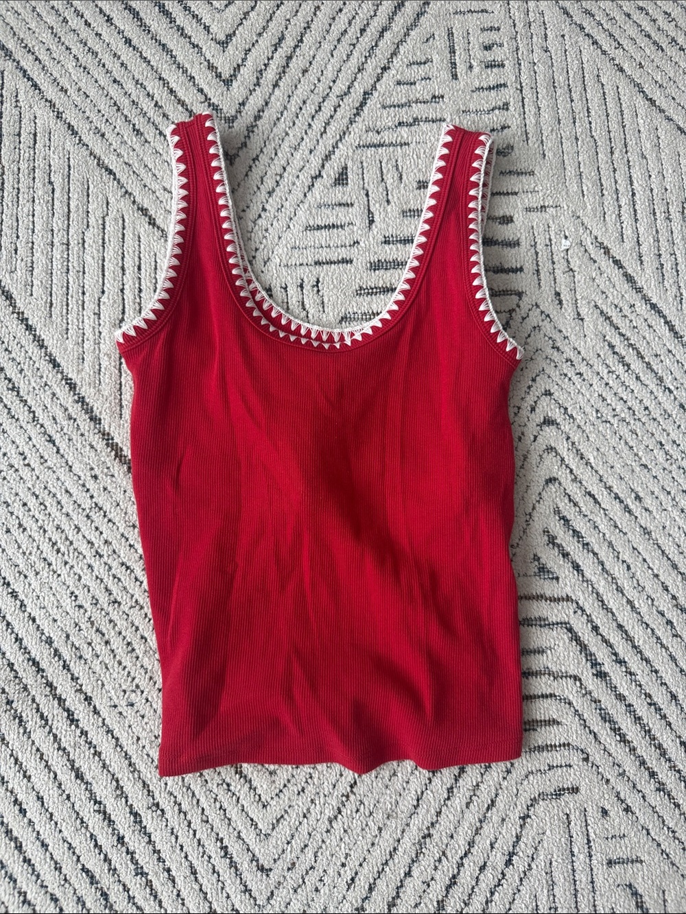 A&F Red Bra-Free Tank